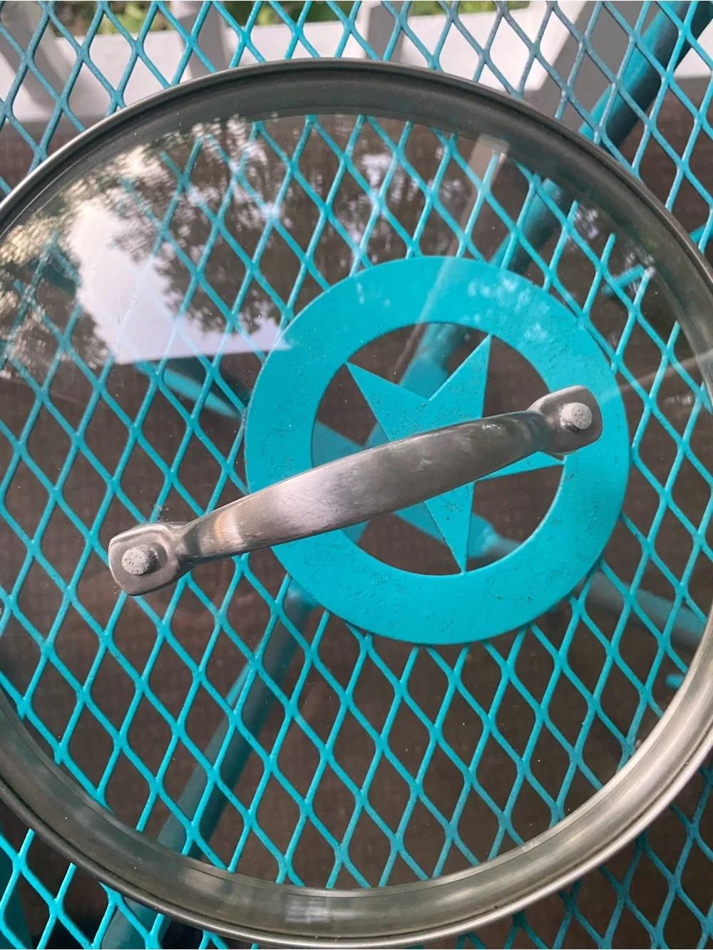 Pot/Skillet Glass Lid With Elegant Silver Handle